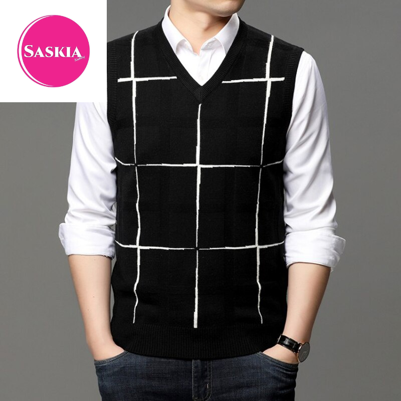 Jual rompi sweater rajut vest top pria#rajut pria#pakaian pria#rompi ...