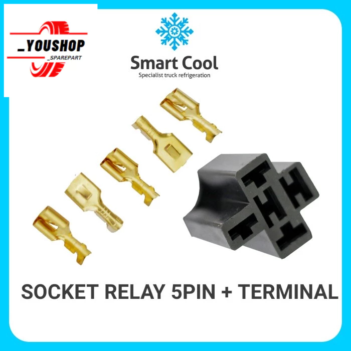 Jual SOCKET RELAY 5 KAKI LUBANG RELAY MOBIL RUMAH SOCKET RELAY + 5PCS