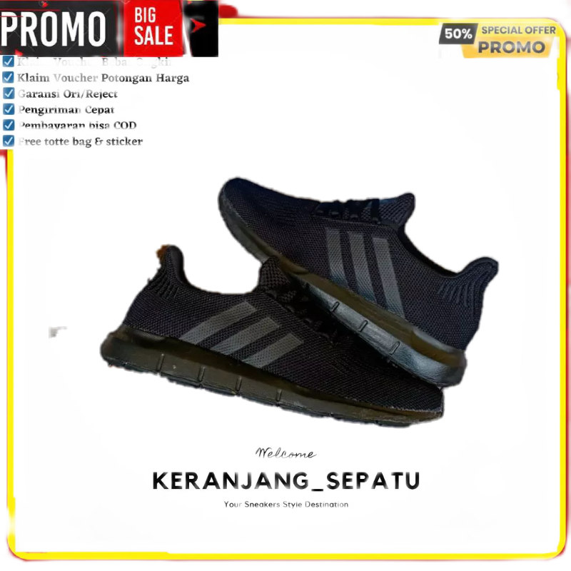 Jual ADIDAS SWIFT RUN FULL BLACK ORIGINAL 100 SEPATU ADIDAS ORIGINAL 100 SEPATU PRIA SEPATU WANITA ADIDAS ORIGINAL 100 Shopee Indonesia