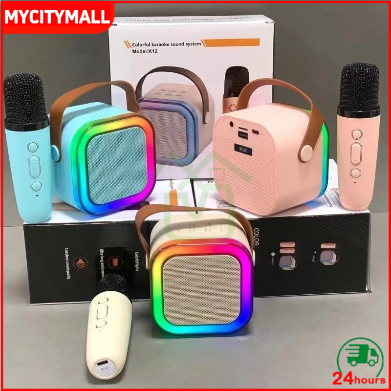 Jual 【COD】Speaker Bluetooth Karaoke 2 Mic Set Salon Bluetooth bt ...