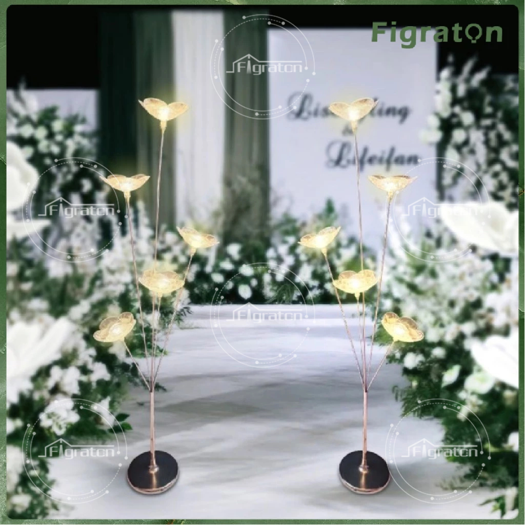 Jual Lampu mawar dekorasi standing Lampu Hiasan (2 Pcs Cabang 10