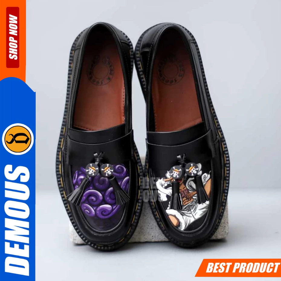 Jual DEMOUS - Sepatu Docmart Loafers Casual Pria One Piece Luffy Gear 5 ...