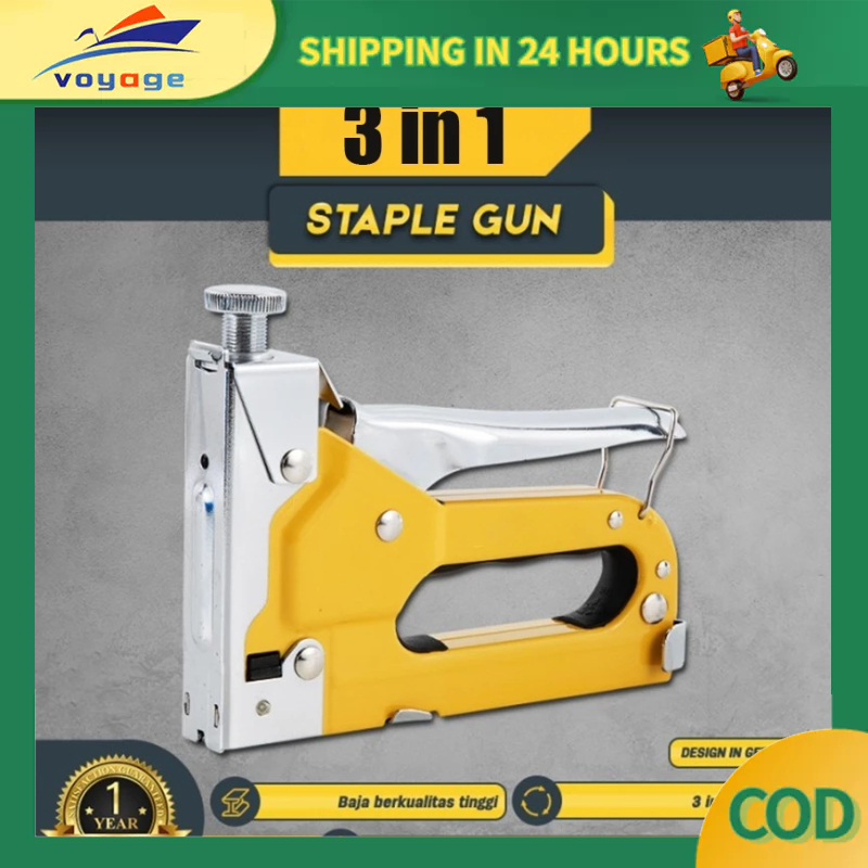 Jual Staple Gun/Staples Tembak 3 in 1 Chromium molybdenum Bisa 3 Jenis ...