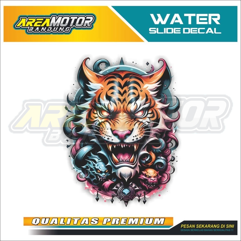 Jual TRANSPARAN WATER SLIDE DECAL HARIMAU/ TRANSPARAN WATER SLIDE DECAL ...