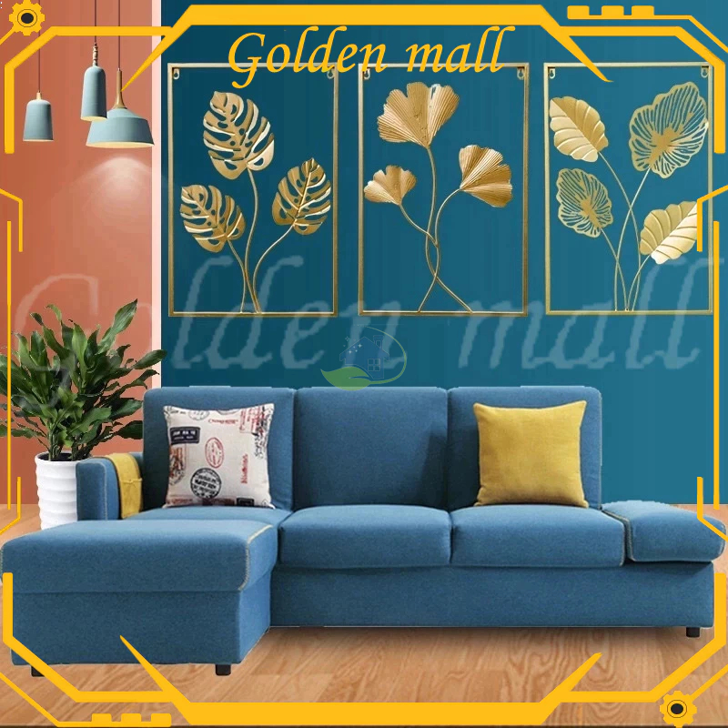 Jual Wall Decor Hiasan Dinding Frame Metal Gold Daun Leaf Ginko ...