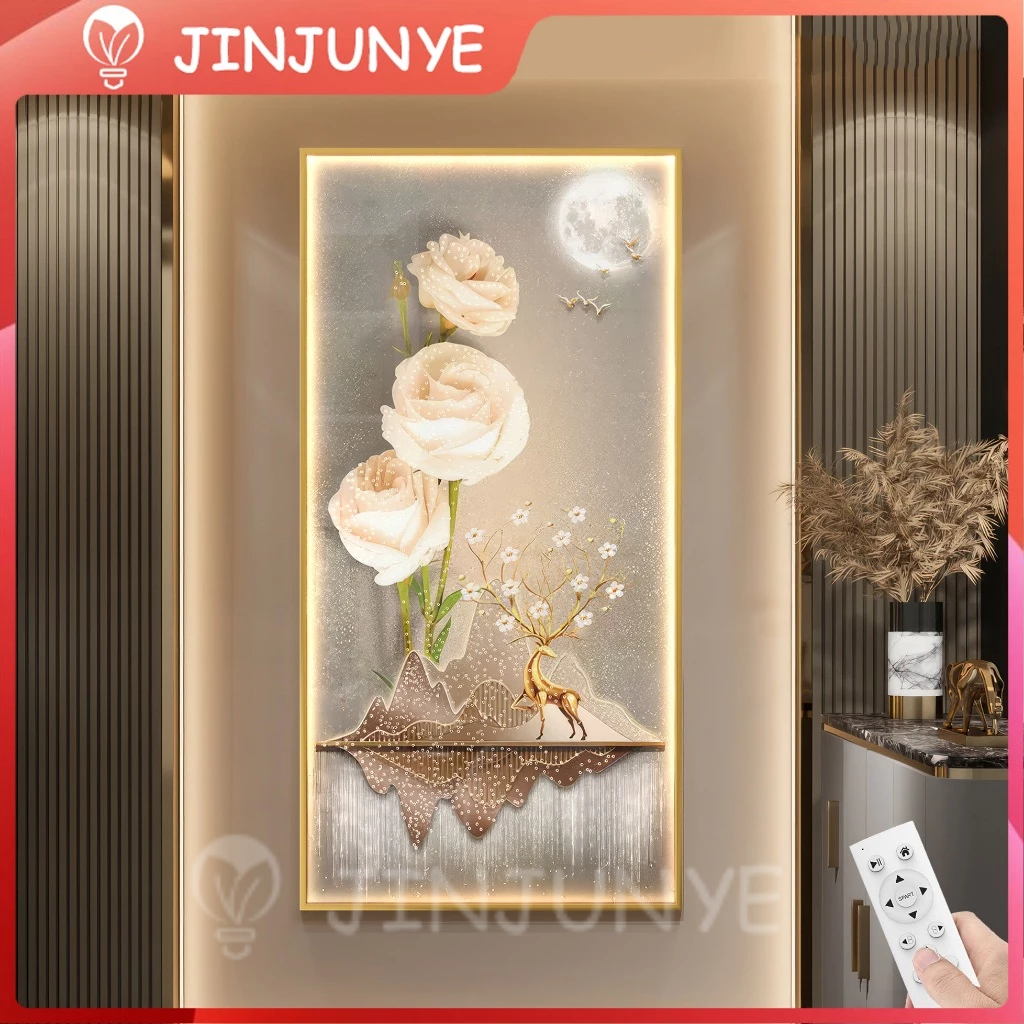 Jual Lampu Dinding LED Porcelain Painting Crystal 5D Remote Control