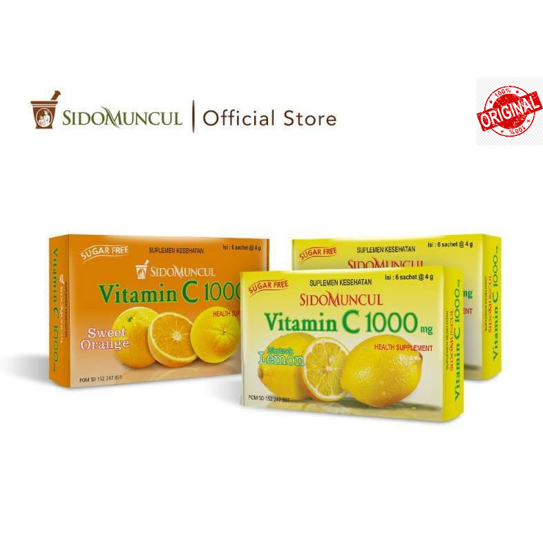 Jual SIDO MUNCUL VITAMIN C 1000 MG 6 SACHET | Shopee Indonesia