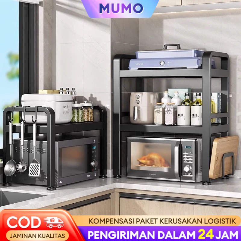 Jual Rak Oven Rak Microwave Rak Bumbu Dapur Rak Besi Tempat Penyimpanan Rak Panci Rak