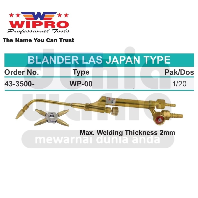 Jual Wipro Wp Blander Las Japan Type Max Welding Thickness Mm Mm