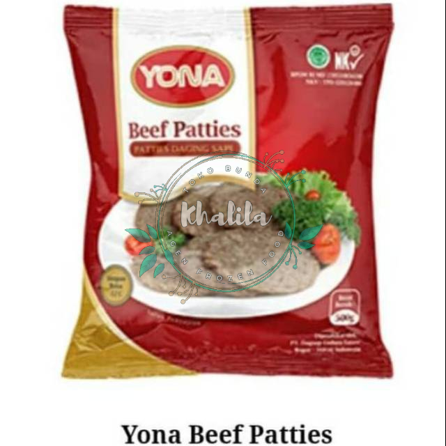 Jual Yona Beef Patties Patty Daging Burger Sapi Kemasan 500 Gram ...