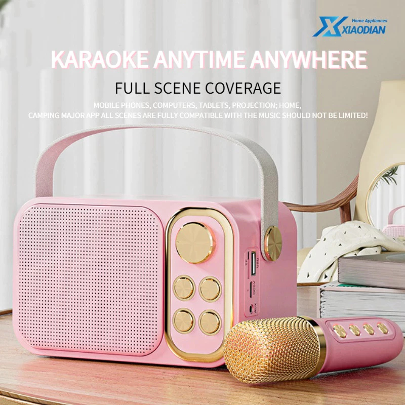 Jual 【COD】Speaker Bluetooth 2 Mic Karaoke Set Portable Microphone ...