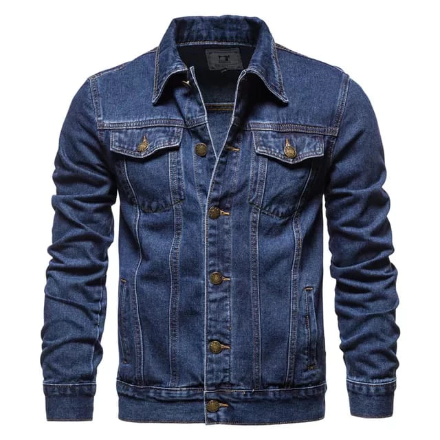 Jual Jacket Denim Jeans Pria Wanita Biru Tua Super Jumbo Shopee