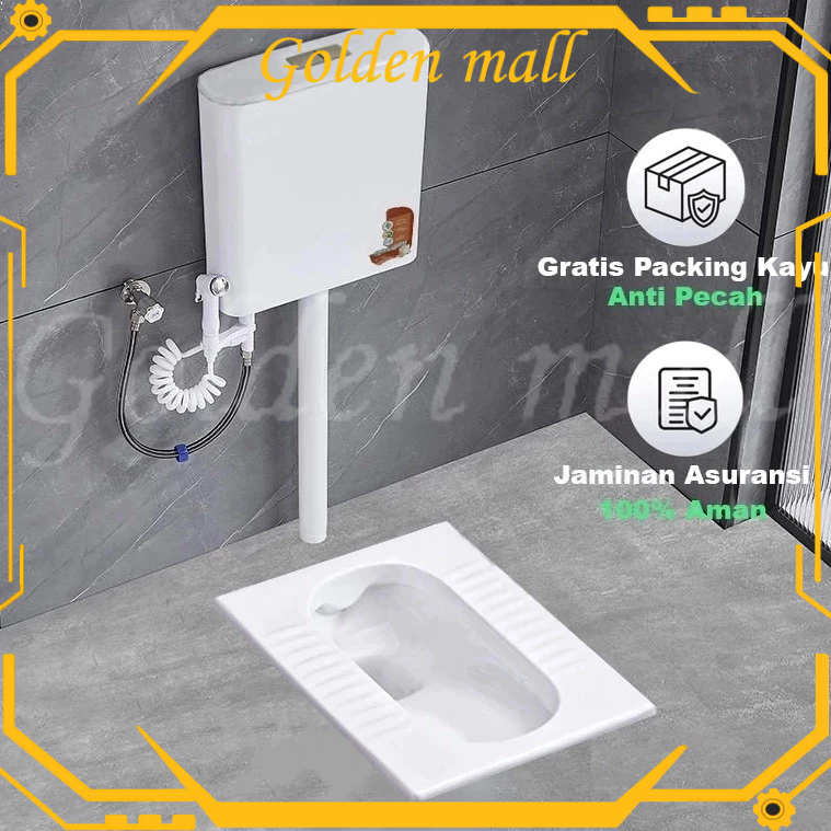 Jual 1 Set Toilet Jongkok + Toilet Jongkok Tangki Hemat Energi Bahan ...