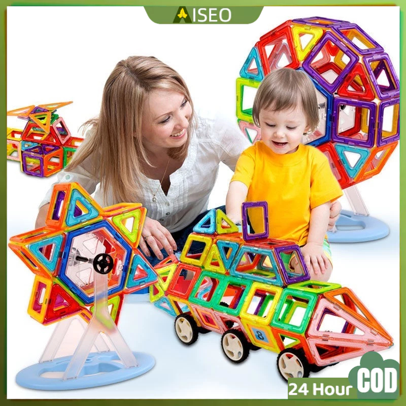 Jual 【Murah COD】148 Pcs Magnetic Tiles Mainan Edukasi Anak Mainan ...
