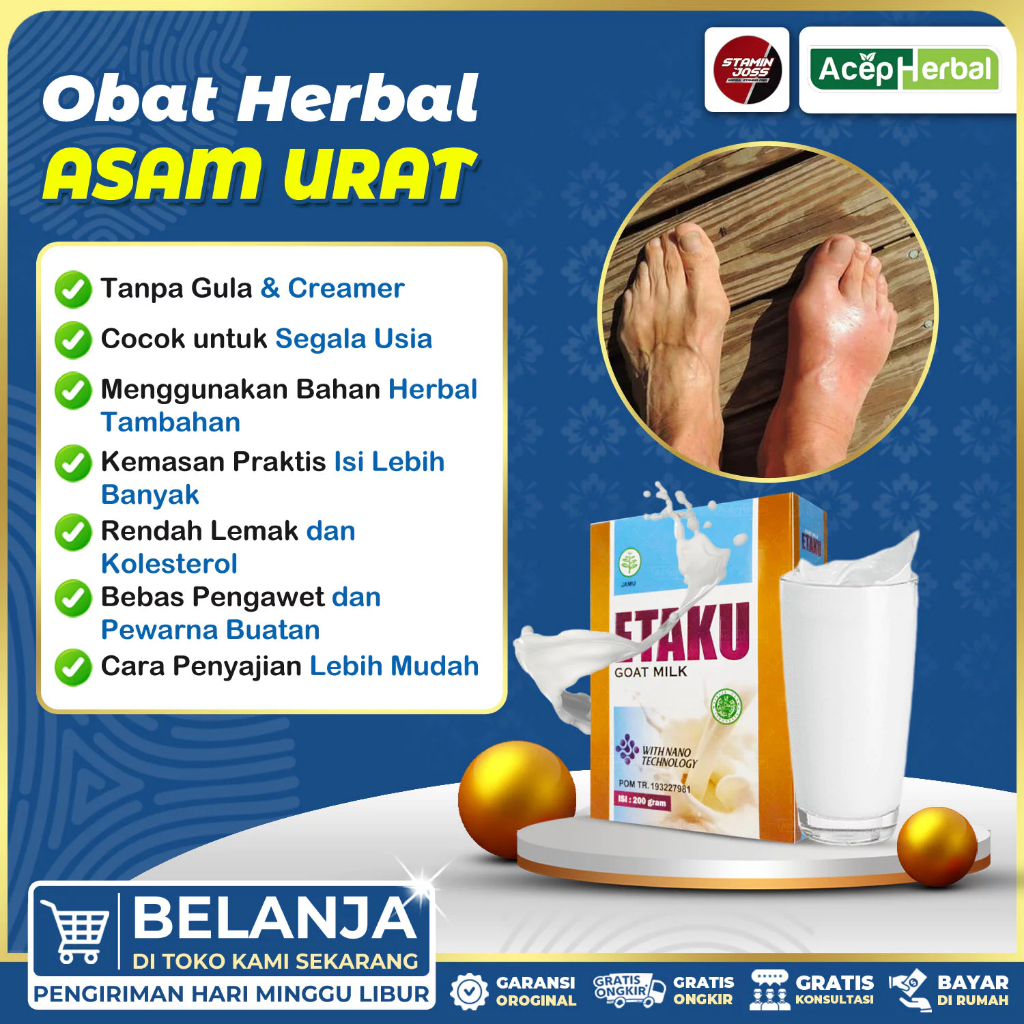 Jual Obat Asam Urat Dan Nyeri Sendi Walatra Etaku Susu Kambing Etawa Isi Gram Shopee Indonesia