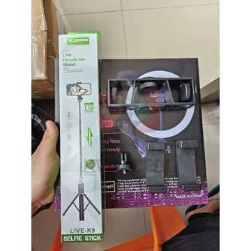 Paket Lampu Ring Light 26cm 33cm Live Dan Tripod Tongsis 1 7 Meter Free 3 Holder Hp Live Studio