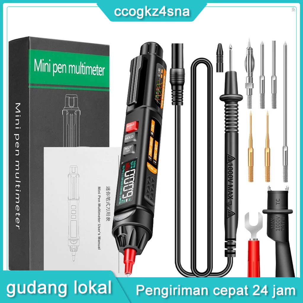 Jual Aneng A3009 Mini Pen Multimeter With Voice Broadcast 6000 Counts Voltmeter Va Reverse Lcd 0627