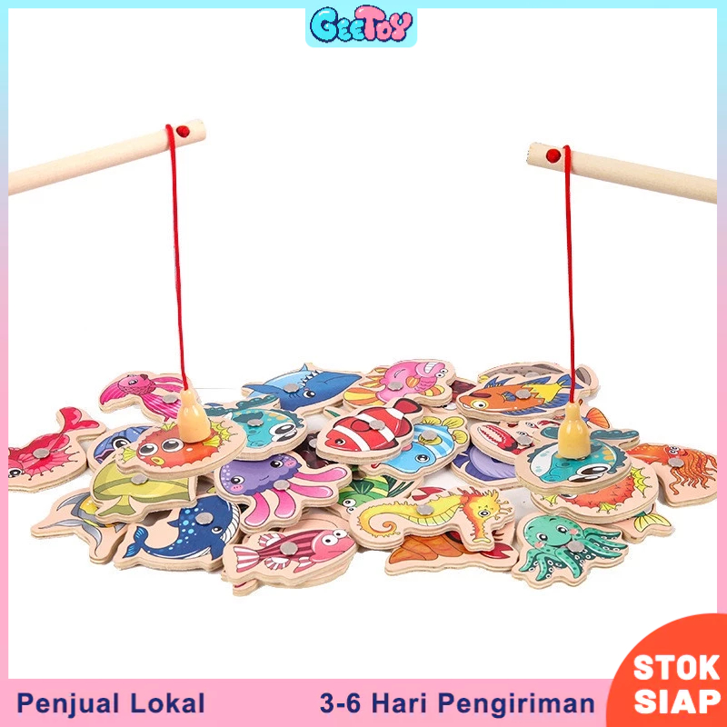 Jual Geetoy Set Mainan Memancing Magnetik Kayu Pendidikan Untuk Anak 15 ...