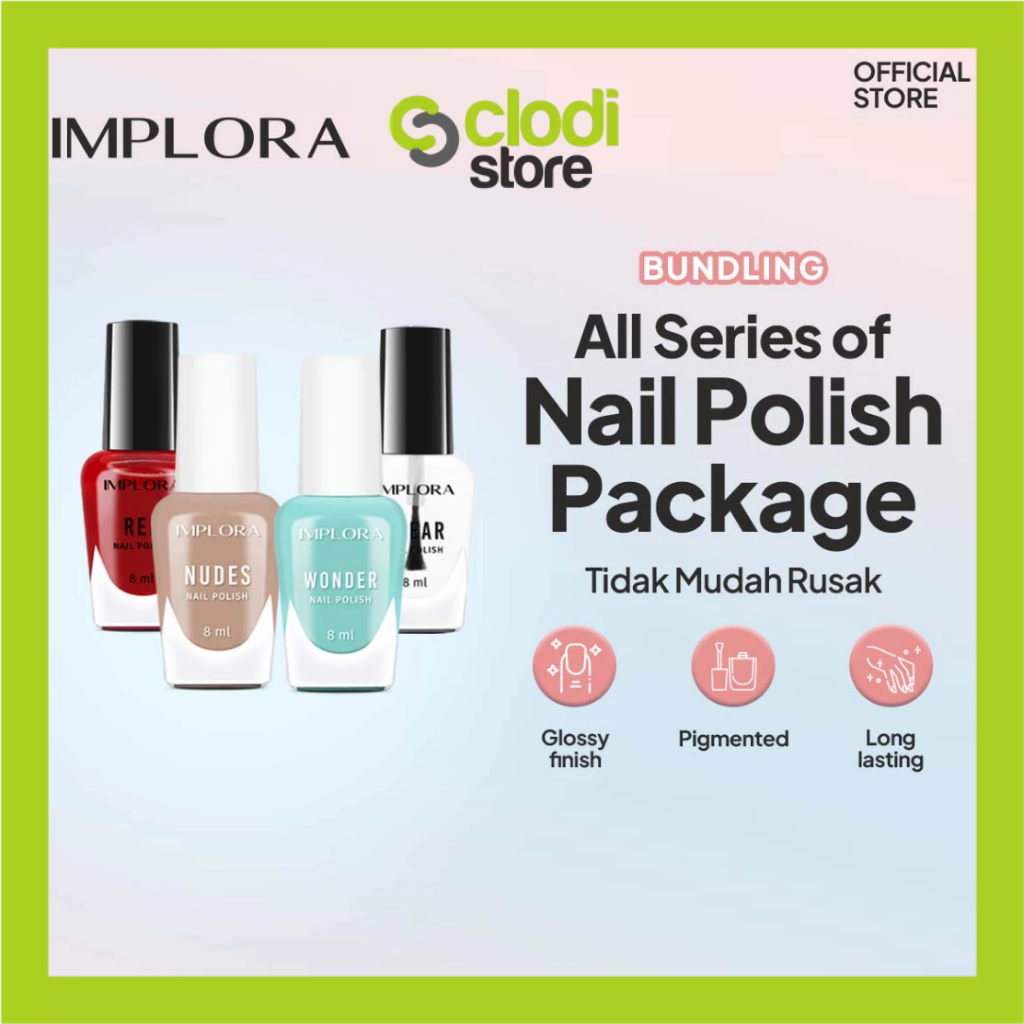 Jual 1Pc Implora Nail Polish Paint Me Red Nudes Clear Paint Me Pretty ...