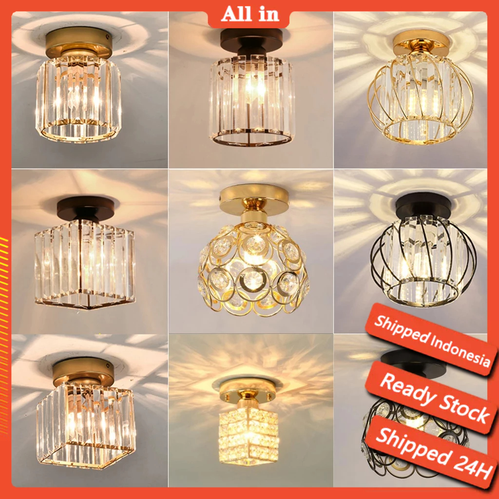 Jual Ready Stock COD Lampu Kristal Plafon Simple Minimalis Lampu ...