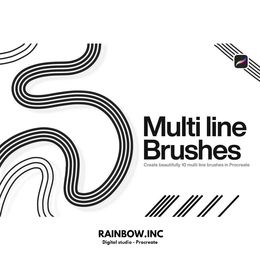 Jual Procreate Brush 10 Multi Line Brushes Procreate ( free gift