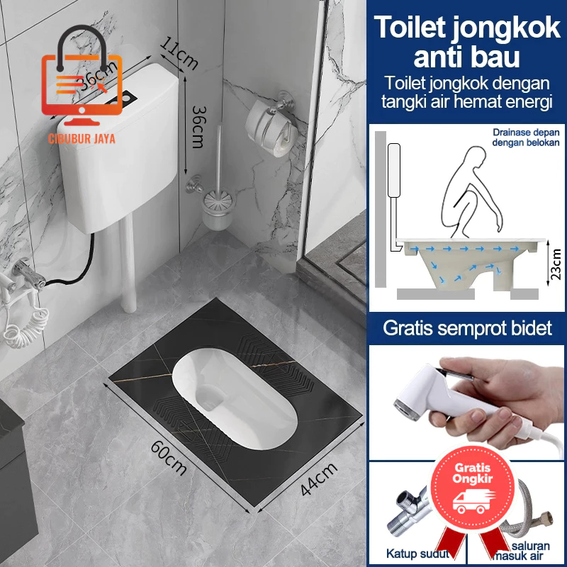 Jual CIBUBUR JAYA GRATIS ONGKIR BALI 1 SET KLOSET JONGKOK BARU/TOILET ...