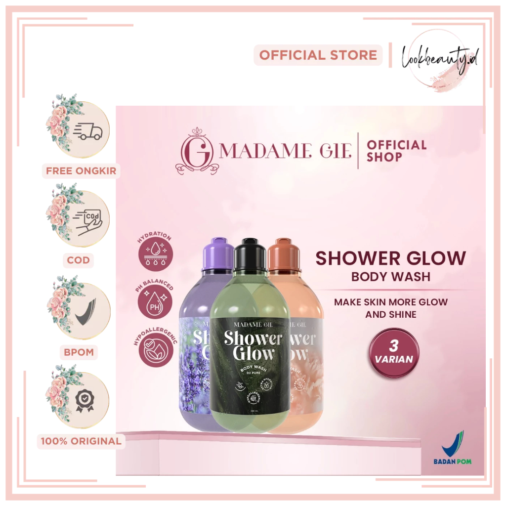 Madame Gie Shower Glow - Hypoallergenic Sabun Mandi / Body Wash Madame Gie Joy / Pure Acne/ Calm/LB