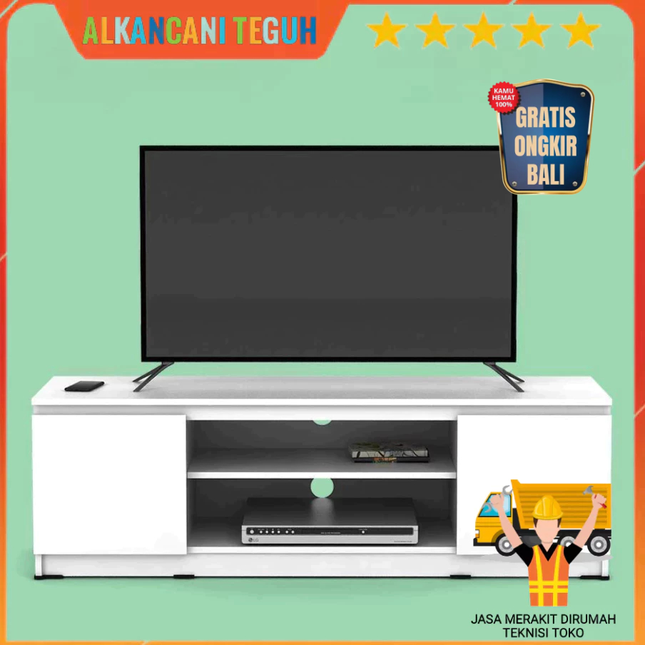 Jual LINUS TV140 MEJA TV / RAK TV - WHITE SM | Shopee Indonesia