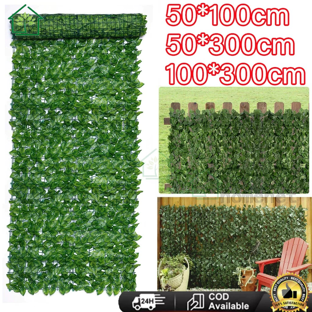 Harga Minimum  COD 1*3M Daun sintetis, daun plastik, tanaman hias sintetis / Daun Hias / Daun palsu / Rumput Hias / Rumput Palsu / Tanaman Hiasan daun