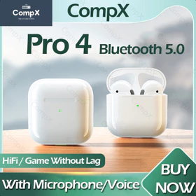 TWS Pro 4 Headset Bluetooth Olahraga Tahan Air Wireless Earphone Bluetooth Fidelitas Tinggi