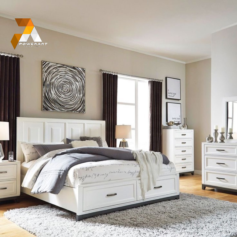 Jual Tempat tidur Classic Modern duco White Dipan modern Ranjang