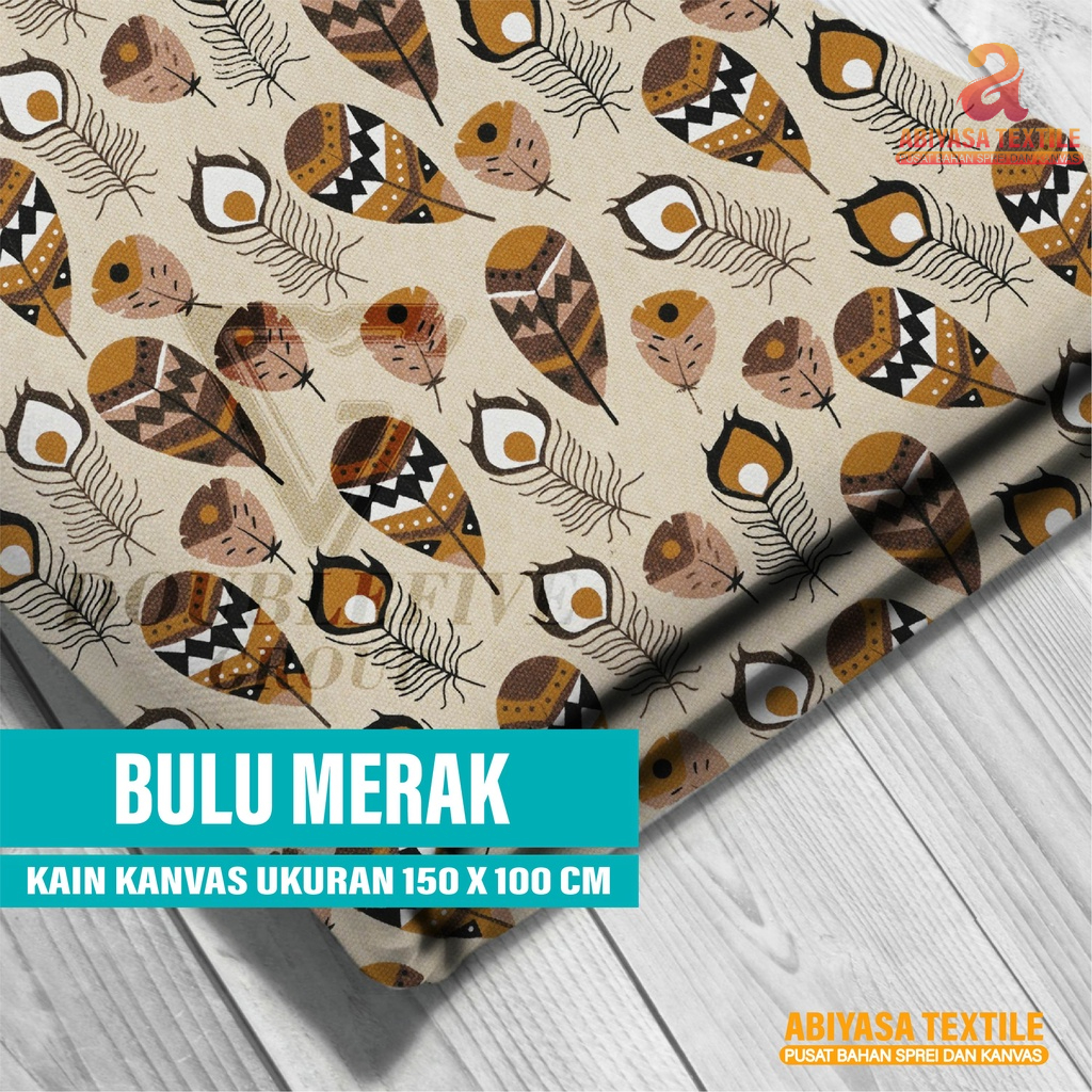 Jual KAIN BULU MERAK / KAIN MOTIF DAYAK KLASIK / Kain Kanvas Meteran ...
