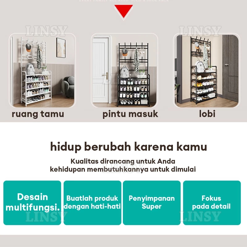 Jual Stand Hanger Rak Sepatu Penyimpanan Tempat Topi Rak Pakaian ...