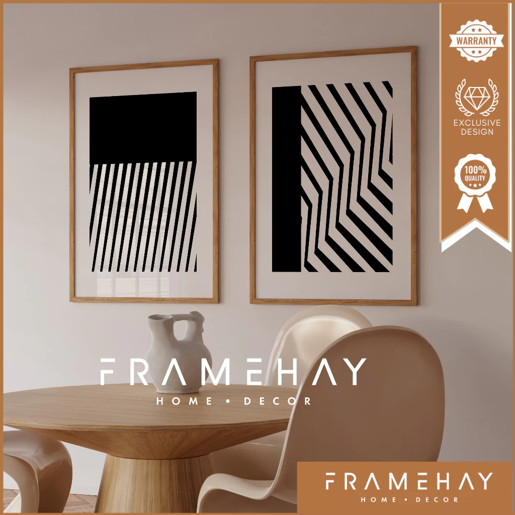 Jual Wall Decor Monochrome 30X45CM Art Print Framed Poster Lukisan ...