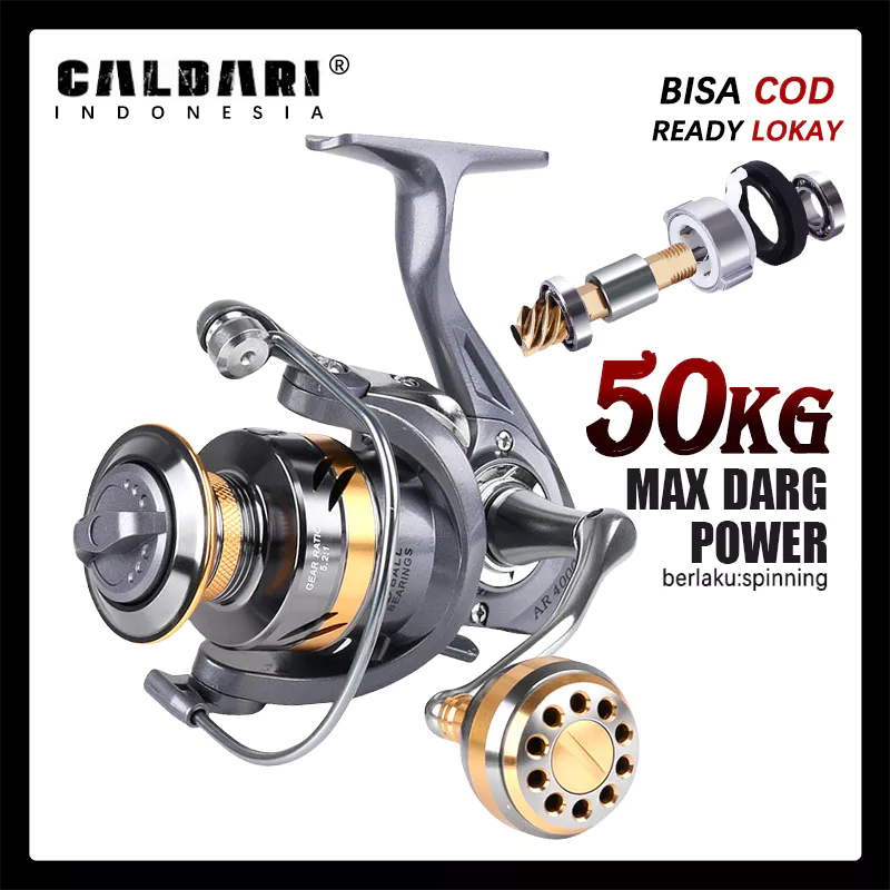 Jual Caldari Reel Spinning Reel Fishing Reel Pancing Asli Besi Fishing