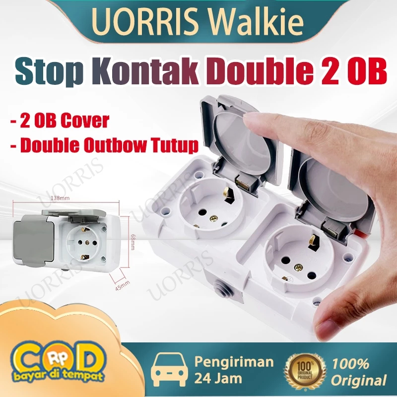 Jual Double Stop Kontak Cover Penutup tutup waterproof weatherproof ...