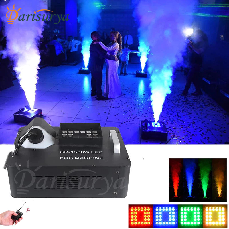 Jual Mesin Smoke Asap 1500W 24LED Fogger Panggung Stage Machine Spray ...