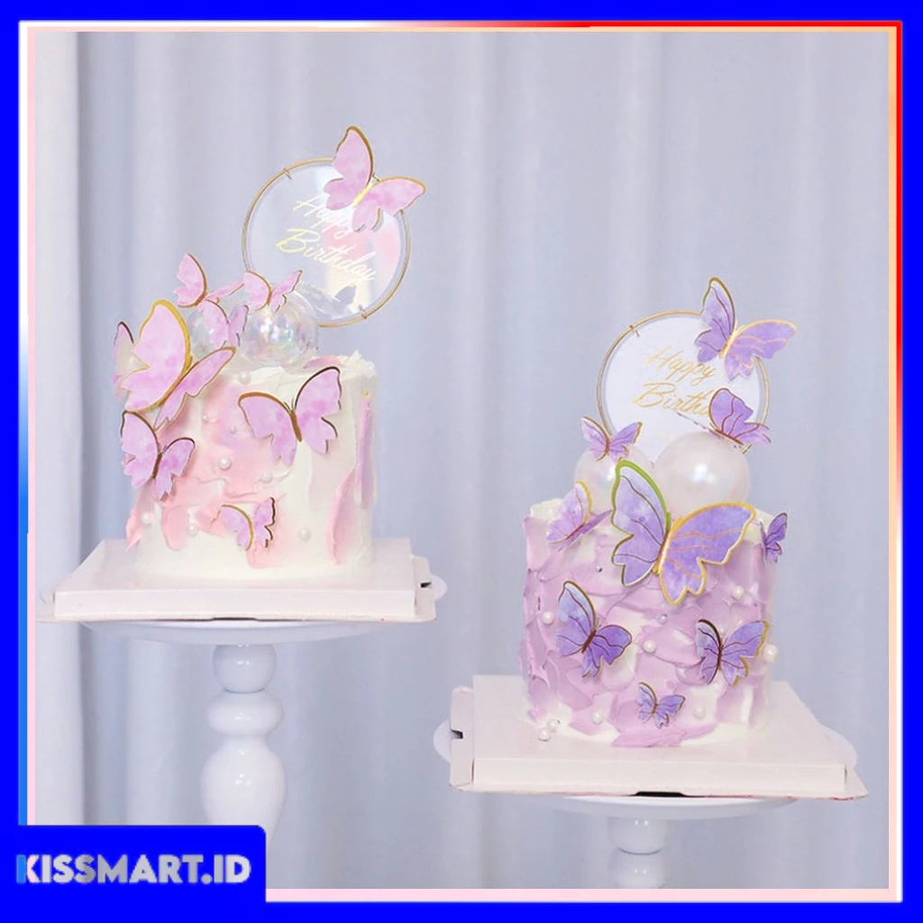 Jual 10pcs Topper Kupu Kupu Birthday Cake Hiasan Kue Butterfly Dekorasi Unik Shopee Indonesia 7694