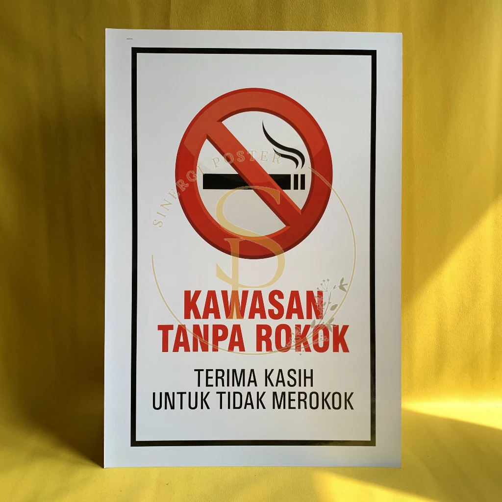 Jual Poster Dilarang Merokok | Poster Kawasan Tanpa Rokok | Terima ...