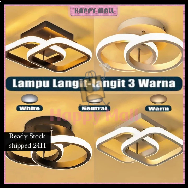 Jual 3 Warna Lampu Plafon LED Lampu Hias Rumah Ruang Tamu Kamar