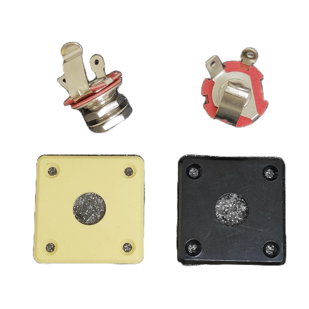 2 Piastre Metalliche Per Jack Chitarra, Curve, Con Viti, Per Gibson Les Paul