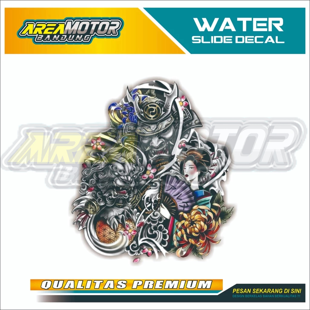 Jual TRANSPARAN WATER SLIDE DECAL DEVIL SAMURAI JEPANG / TRANSPARAN ...