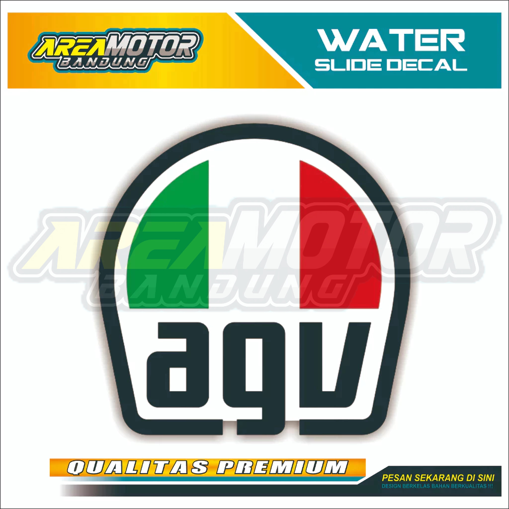 Jual TRANSPARAN WATER SLIDE DECAL LOGO AGV / TRANSPARAN WATER SLIDE ...