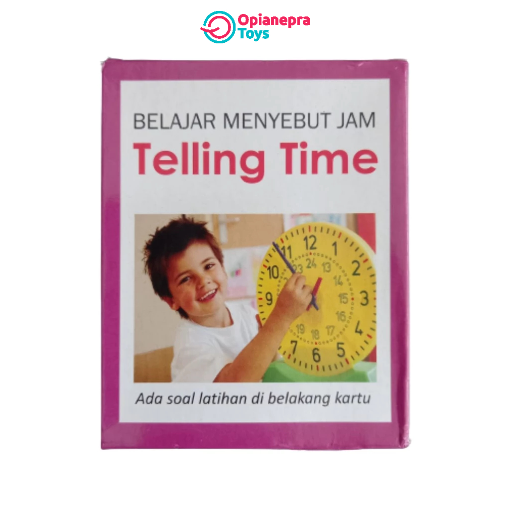 Jual Kartu Pintar Mengenal Waktu Edisi Terbaru Telling Time Flash Card ...