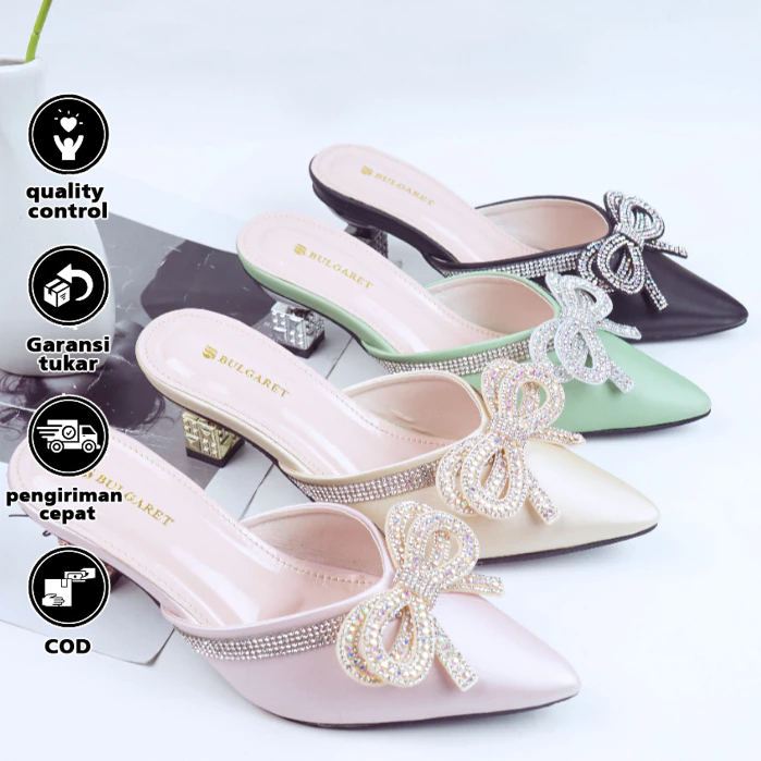 Jual High Heels Wanita Ribbon Series Diamond NB-13 | Shopee Indonesia