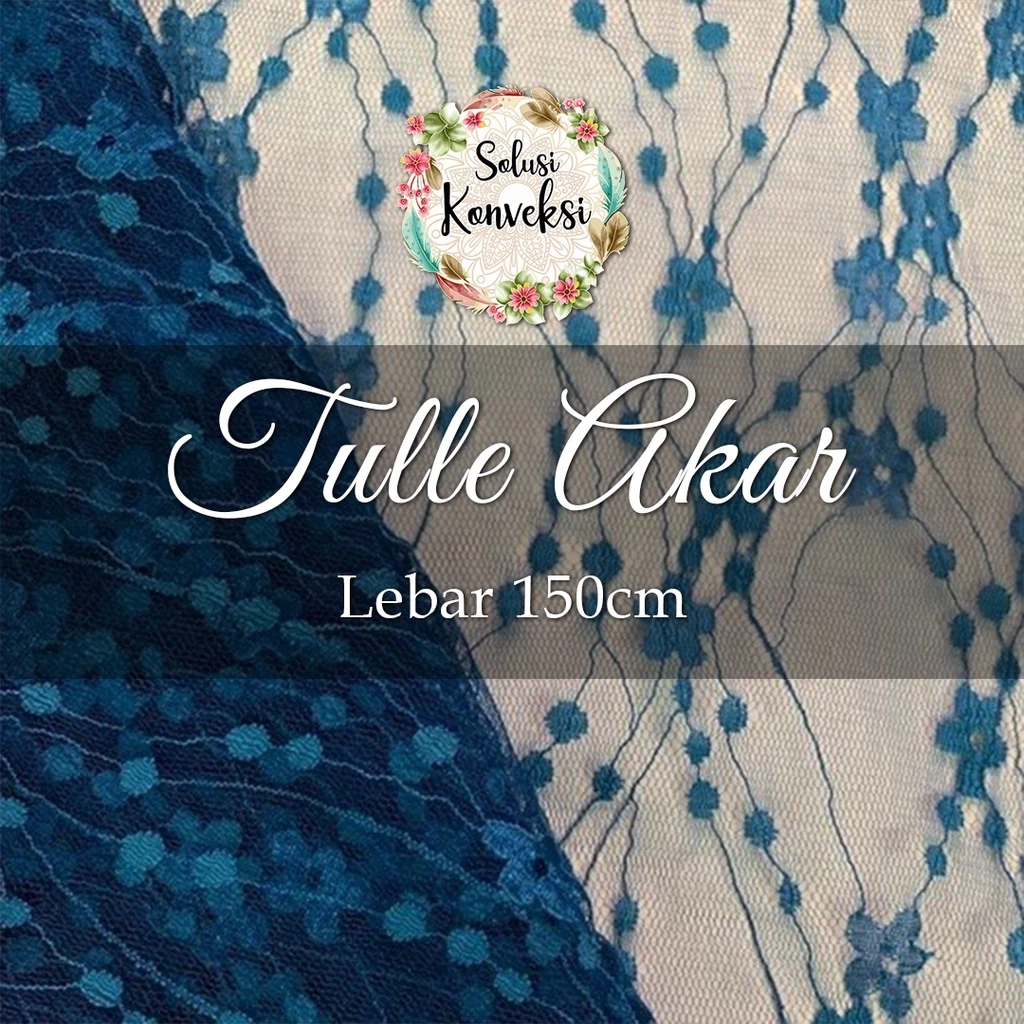 Jual TULLE AKAR BUNGA Kain Tile Akar bunga murah Tile Akar Tule Akar ...
