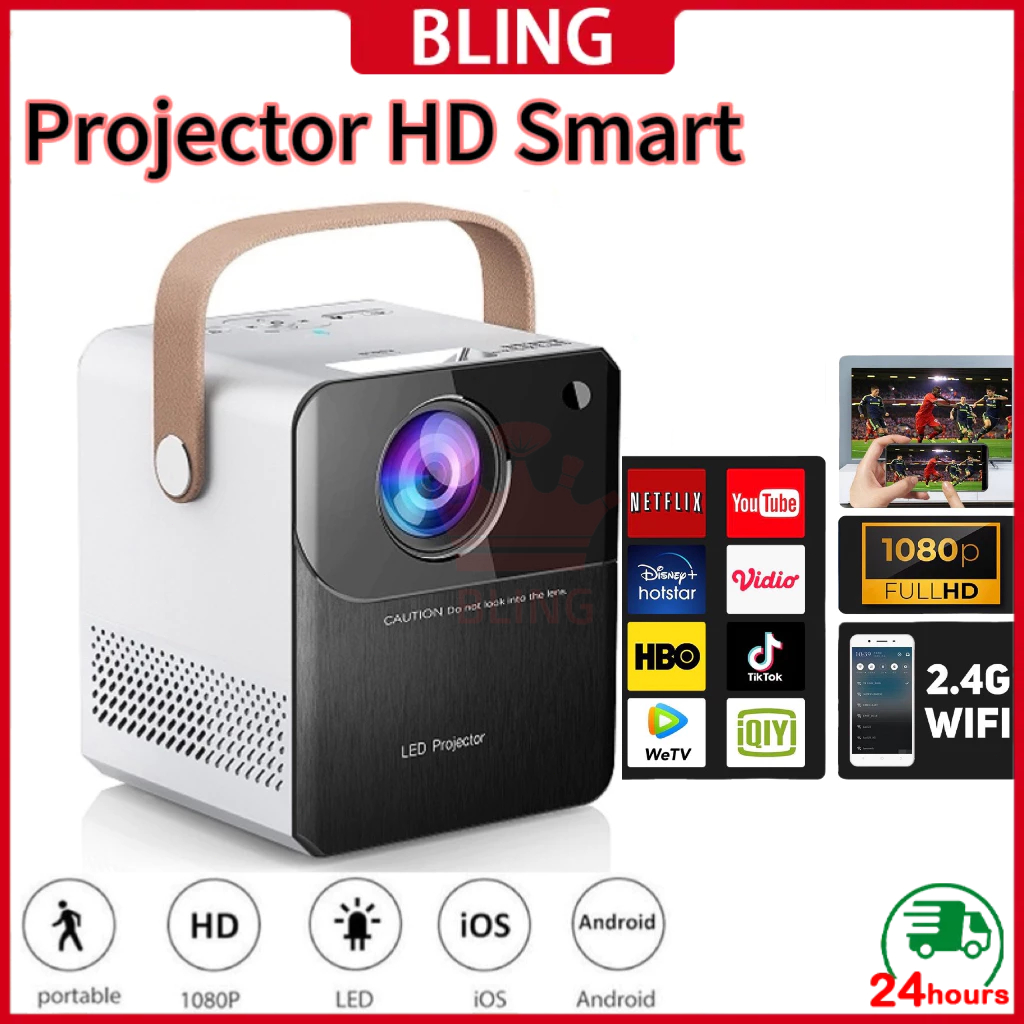 Jual 【COD】HD Smart Projector Ram 1gb Rom 32gb 8000 Lumens Projector ...