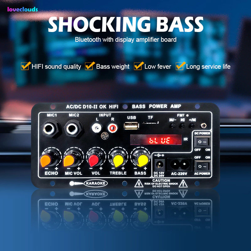 Jual 400W Amplifier Board 812 Inci Bluetooth Amplifiers HIFI BASS