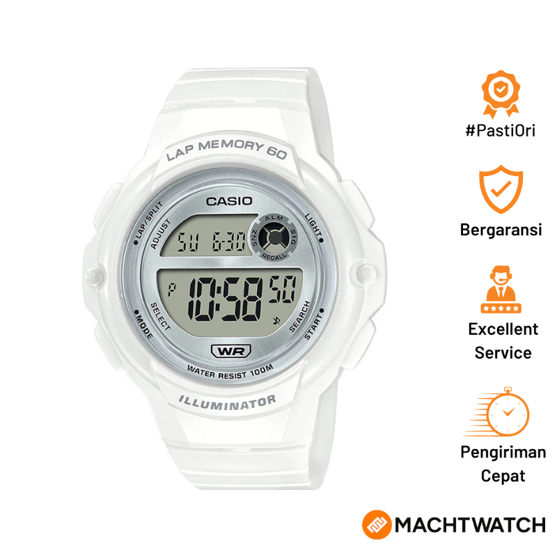 Casio Orologio Sportivo LWS1200-7A2V – Design Pulito, Memoria Giri E Resistenza 100m