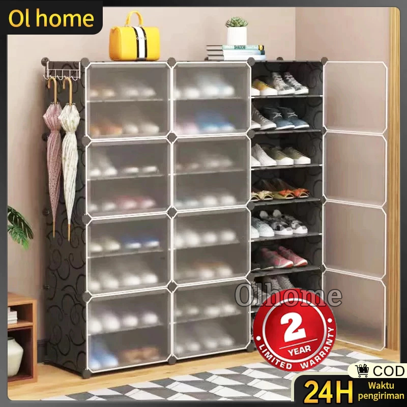 Jual Olhome Rak Sepatu Anti Debu 6 Layer Tebal Shoe Rack Portable ...